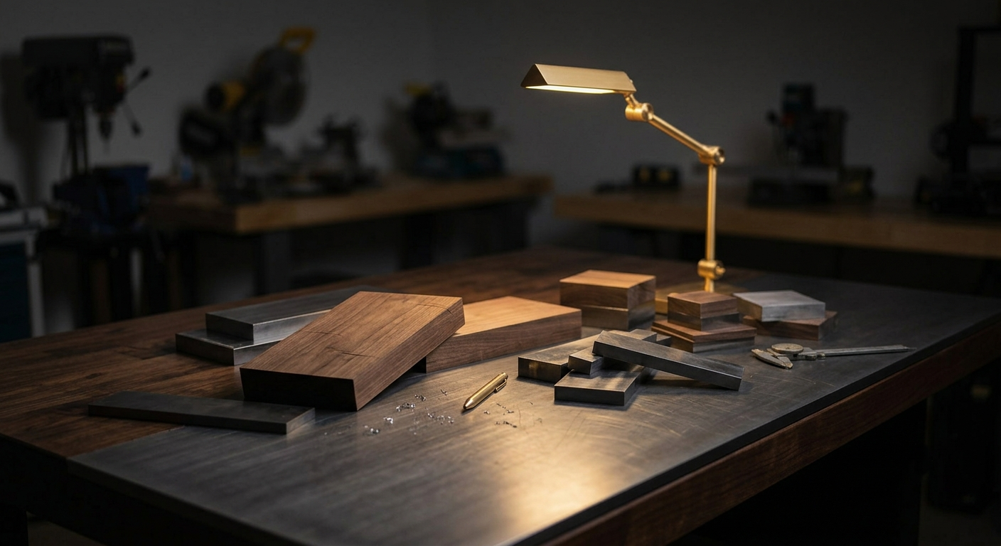 Live-edge timber slab meeting Canadian Shield granite — wood meets stone