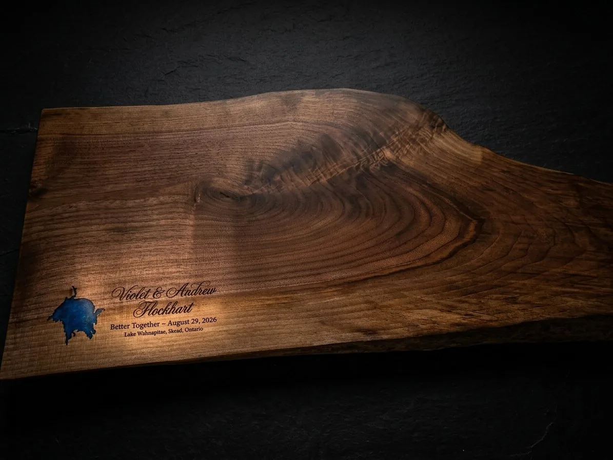 Epoxy commemorative board, Lake Wahnapitae